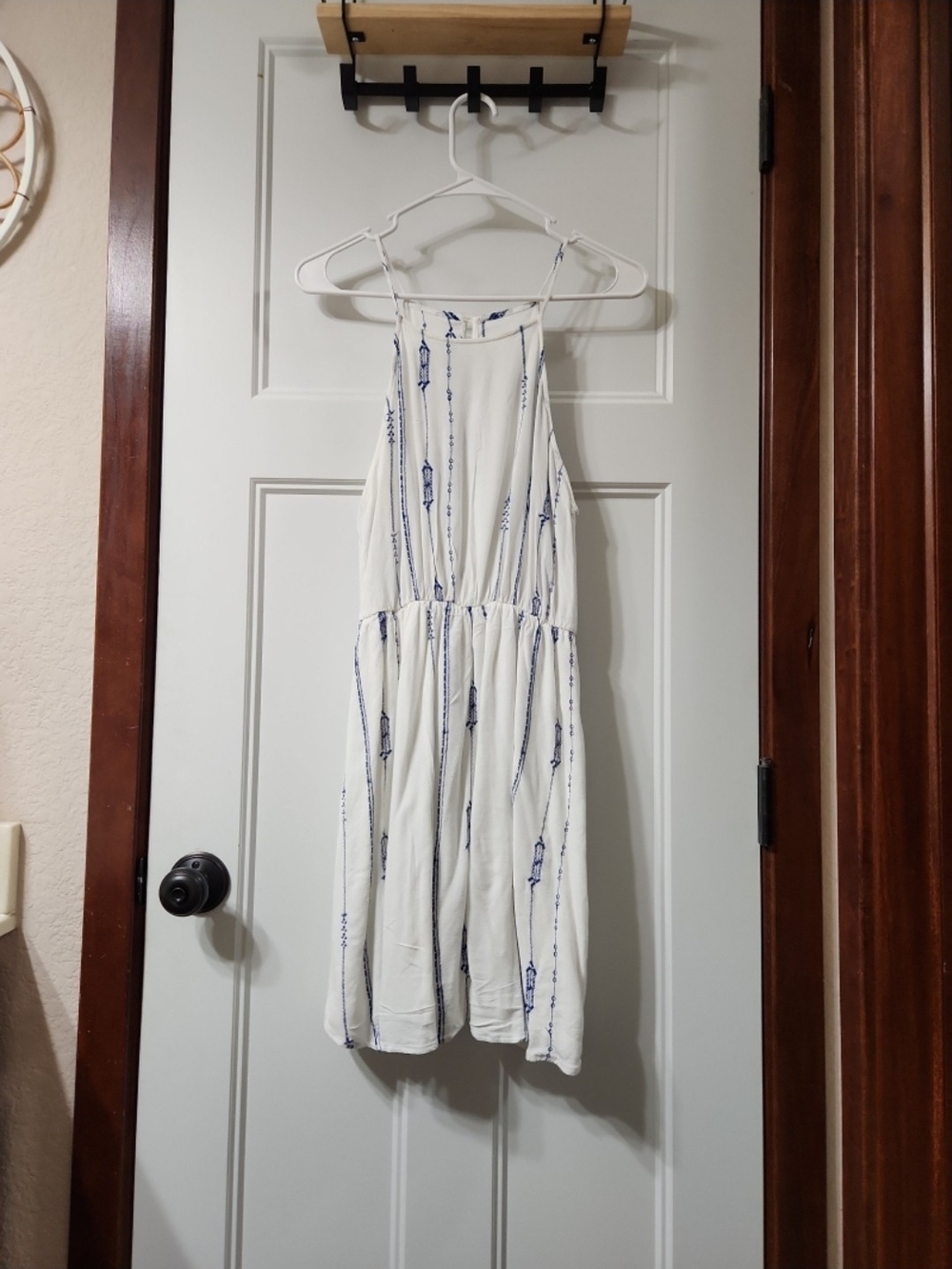 Lush Halter Stripe Print Mini Dress
